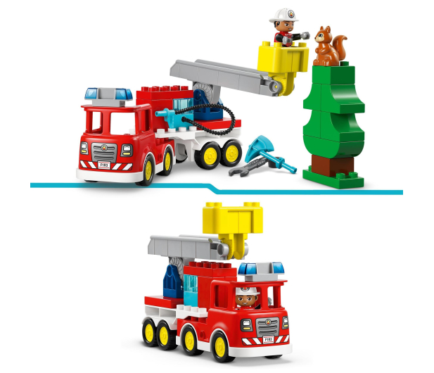 LEGO DUPLO 10473 Wóz strażacki z wężem i strażakiem - 1473395 - zdjęcie 10